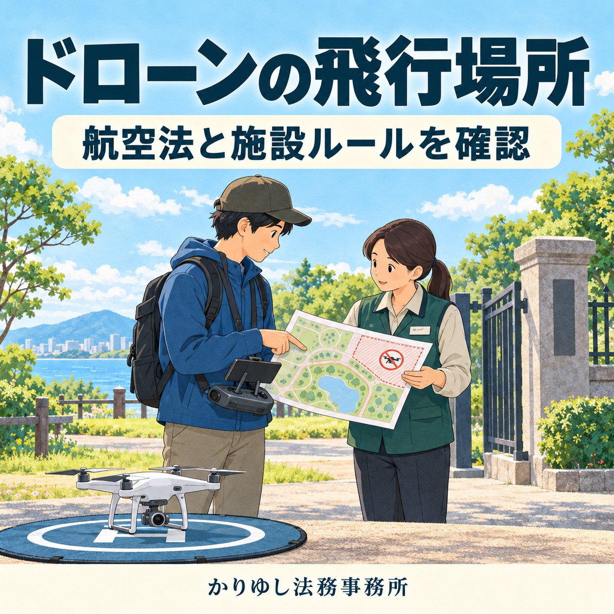 ドローンの飛行許可があれば公園で飛ばせる?航空法と施設利用の確認を分けようの説明用画像