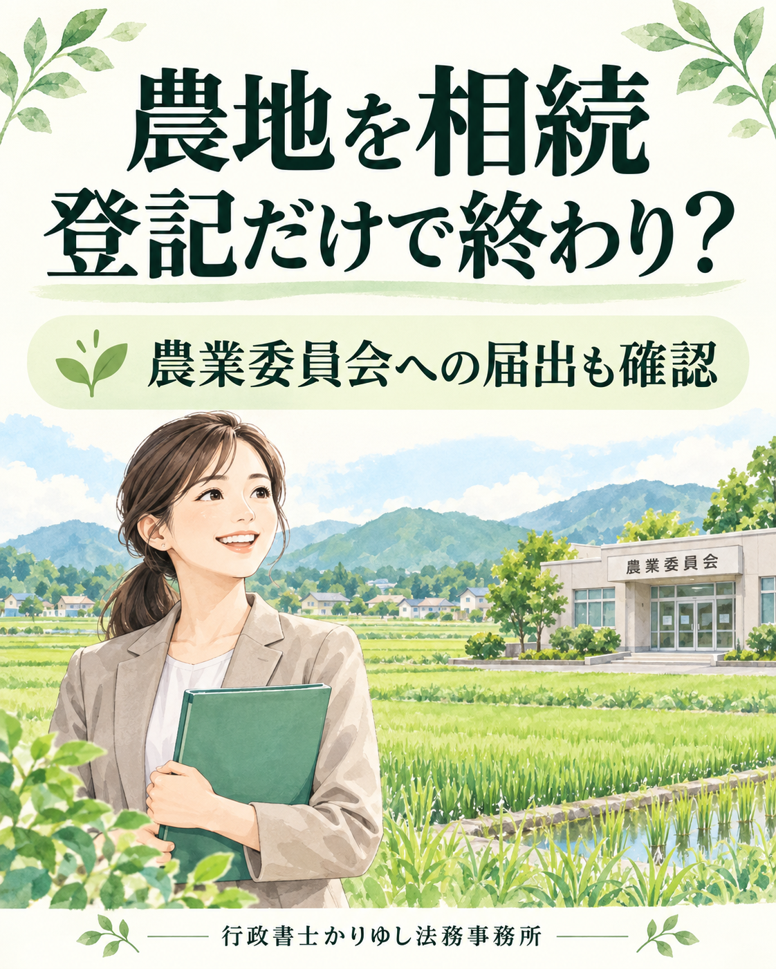 農地を相続、登記だけで終わり?農業委員会への届出も忘れずにの説明用画像