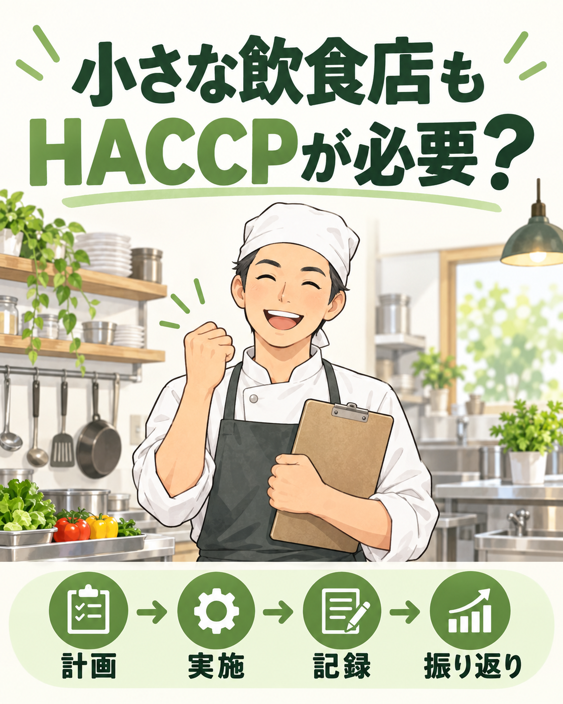 小さな飲食店もHACCPが必要？営業許可の後に続けたい衛生管理と記録の説明用画像