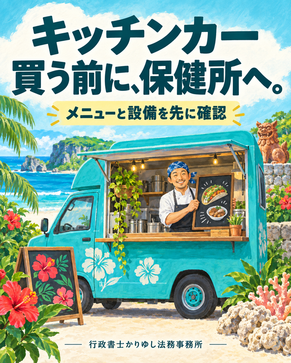 キッチンカー、買ってから後悔しないために。沖縄で車両購入前に確認したい5つのことの説明用画像