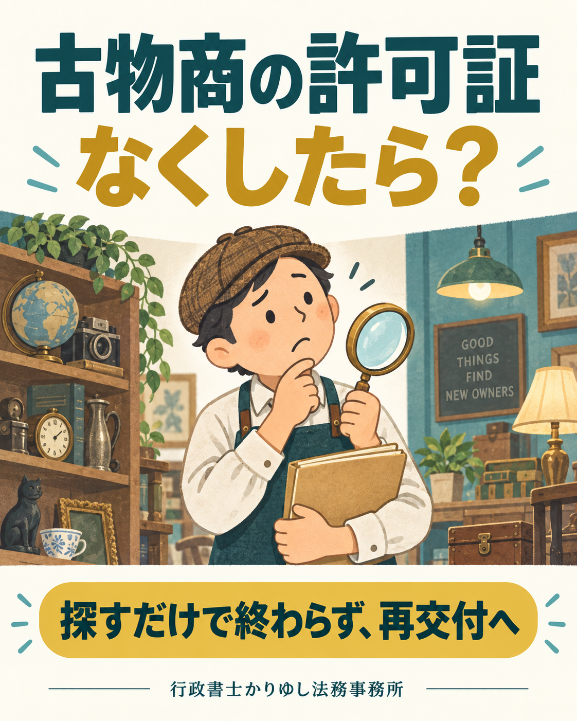 古物商の許可証が見つからない！紛失したときの再交付と保管の見直しの説明用画像