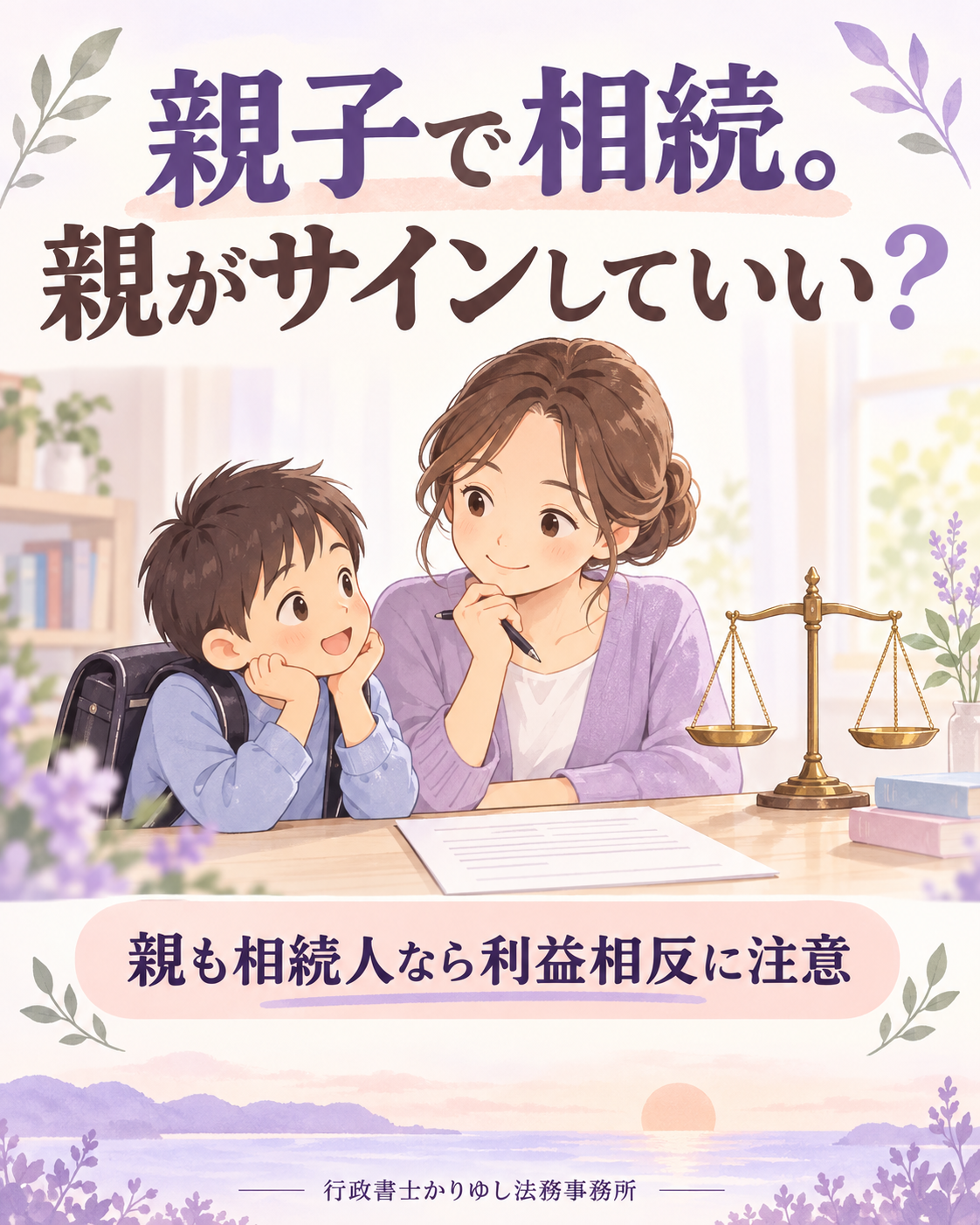 相続人に未成年の子どもがいる。親が代わりにサインして大丈夫？