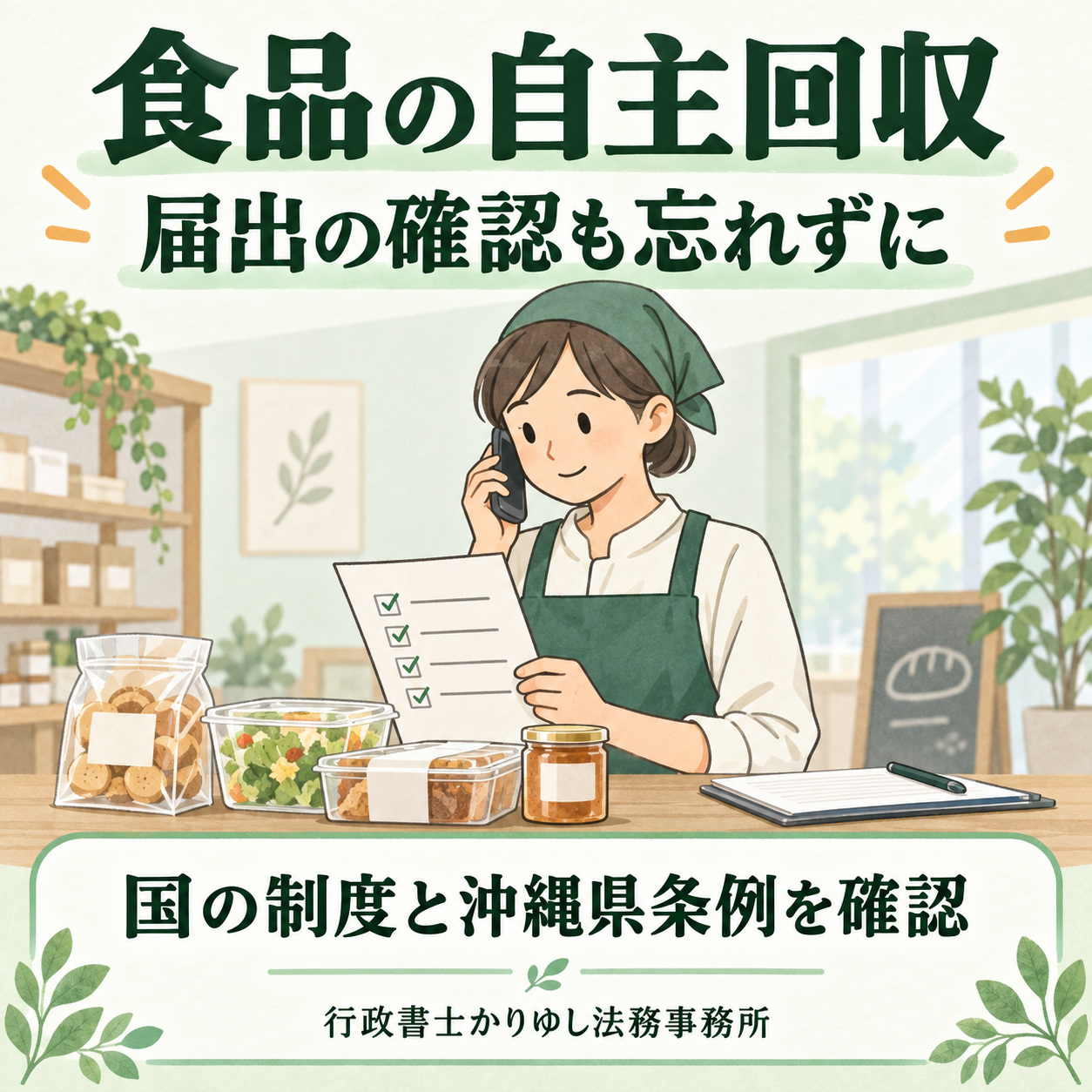 食品を自主回収するとき、保健所への届出も必要？沖縄の事業者が確認したいことの説明用画像