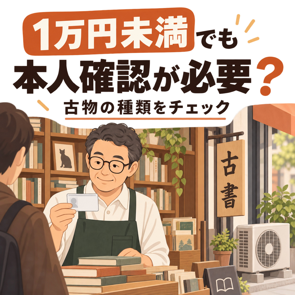 1万円未満の買取なら本人確認は不要？古物の種類と2025年の改正を確認の説明用画像