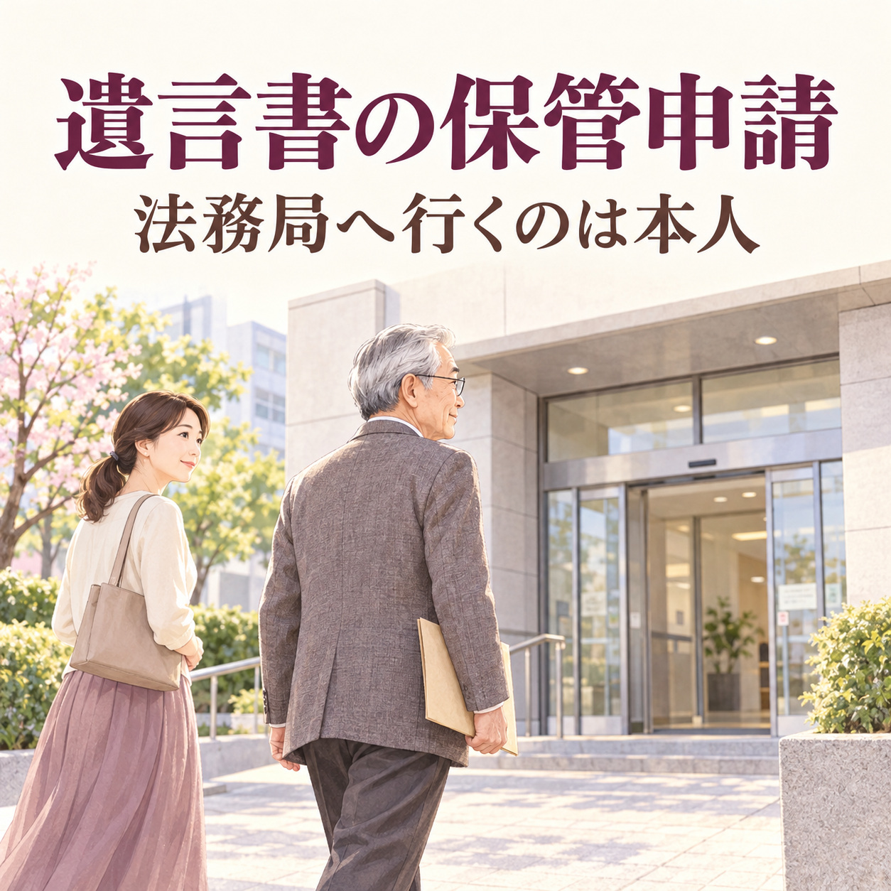 親の遺言書を家族が法務局へ預けられる？保管申請は本人の来庁が必要ですの説明用画像